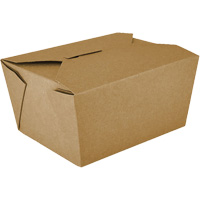 Kraft Take Out Food Containers, Corrugated, Rectangular O-Max