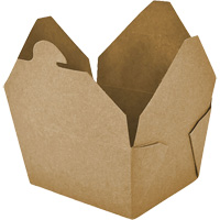 Kraft Take Out Food Containers, Corrugated, Rectangular O-Max