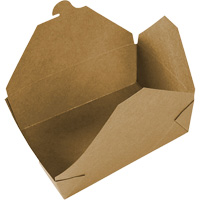 Kraft Take Out Food Containers, Corrugated, Rectangular O-Max