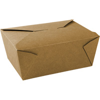 Kraft Take Out Food Containers, Corrugated, Rectangular O-Max