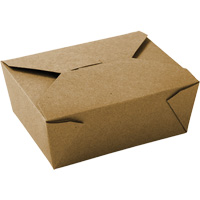 Kraft Take Out Food Containers, Corrugated, Rectangular O-Max