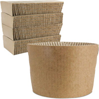 Kraft Coffee Cup Sleeves, Paper, 12 oz. - 20 oz., Brown O-Max