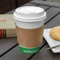 Kraft Coffee Cup Sleeves, Paper, 12 oz. - 20 oz., Brown O-Max