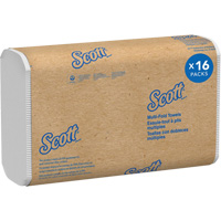 Scott<sup>®</sup> 100% Recycled Fiber Multifold Paper Towels, 1 Ply, 9-2/5" L x 9-1/5" W, 250 /Pack JQ121 | O-Max