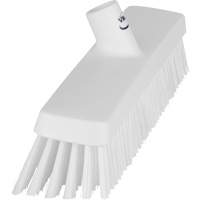 Push Broom Head, Fine/Stiff Bristles, 16-1/2", Polyester/Polypropylene, White O-Max