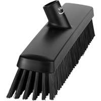 Push Broom Head, Fine/Stiff Bristles, 16-1/2", Polyester/Polypropylene, Black O-Max