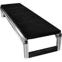 Trousse de plateforme de travail modulaire en aluminium lisse FOUNDATION, 18" la x 72" pr, Capacit&eacute; de 400 lb, Enti&egrave;rement soud&eacute; O-Max