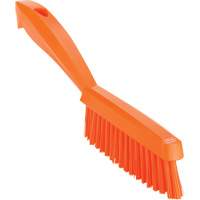 Brosse &agrave; main &eacute;troite &agrave; manche court, Soies Tr&egrave;s ferme, Longueur de 11-4/5", Orange O-Max