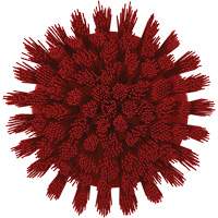 Brosse ronde HyDrive pour perceuse, Soies Tr&egrave;s ferme, Longueur de 3-1/10", Rouge O-Max