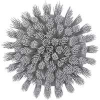 Brosse ronde HyDrive pour perceuse, Soies Tr&egrave;s ferme, Longueur de 3-1/10", Blanc O-Max