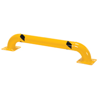 Low Profile Rack Guards, 4' W x 0.75' H, Yellow O-Max