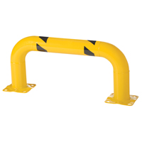 Low Profile Rack Guards, 3' W x 1.4' H, Yellow O-Max