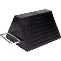 Wheel Chock, 9" x 8" x 6", Black O-Max