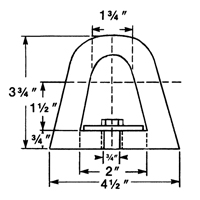 D&eacute;fenses de quai en caoutchouc refoul&eacute;, Caoutchouc, 4-1/2" la x 12" lo x 3-3/4" p O-Max