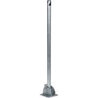 Butoirs repliables, Acier, 42" h x 1-3/4" la, Argent O-Max