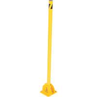 Butoirs repliables, Acier, 42" h x 1-3/4" la, Jaune O-Max