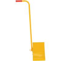 Ergo Handle Wheel Chock, Steel, Yellow, 8" W x 10-3/4" D x 9-1/8" H O-Max