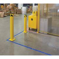 Butoir de s&eacute;curit&eacute;, Acier, 42" h x 5-1/2" la, Jaune O-Max