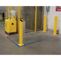 Butoir de s&eacute;curit&eacute;, Acier, 42" h x 5-1/2" la, Jaune O-Max