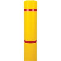 Polyethylene Bollard Cover, 4-1/2" Dia. x 64" L, Red/Yellow O-Max