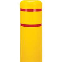 Polyethylene Bollard Cover, 6-5/8" Dia. x 52" L, Red/Yellow O-Max