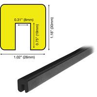 G Profile 5M Edge Protection Bumper Guard, 2' (0.6096 m) Long O-Max