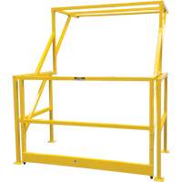 Barri&egrave;re de s&eacute;curit&eacute; pour mezzanine, 70" lo x 77" ha, 78" &eacute;lev&eacute;e, Jaune O-Max