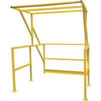 Barri&egrave;re de s&eacute;curit&eacute; pour mezzanine, 70" lo x 77" ha, 78" &eacute;lev&eacute;e, Jaune O-Max