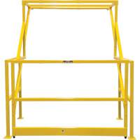 Barri&egrave;re de s&eacute;curit&eacute; pour mezzanine, 70" lo x 77" ha, 78" &eacute;lev&eacute;e, Jaune O-Max