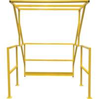 Barri&egrave;re de s&eacute;curit&eacute; pour mezzanine, 70" lo x 77" ha, 78" &eacute;lev&eacute;e, Jaune O-Max