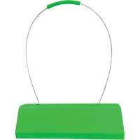 Checkers Safety SafeRay  Aircraft Wheel Chock with Ergonomic Cable Handle, Urethane, Fluorescent Green, 24" W x 8" D x 6" H O-Max