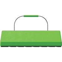 Checkers Safety SafeRay  Aircraft Wheel Chock with Cable Handle & Rubber Pad, Urethane, Fluorescent Green, 24" W x 8" D x 6" H O-Max