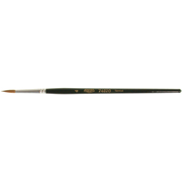 Artist Paint Brush, 1/8" Brush Width, Red Sable, Wood Handle O-Max