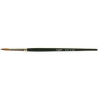 Artist Paint Brush, 5/32" Brush Width, Red Sable, Wood Handle O-Max