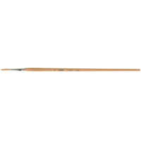 Pure White Bristle Round Marking Paint Brush, 5/32" Brush Width, White China, Wood Handle O-Max