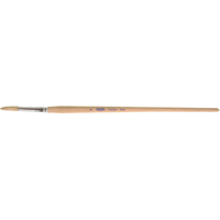 Pure White Bristle Round Marking Paint Brush, 1/4" Brush Width, White China, Wood Handle O-Max