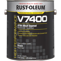 High-Performance V7400 System 340 VOC DTM Alkyd Enamel, Black, High-Gloss, Gallon O-Max