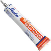 Security Check Paint Marker, 1.7 oz., Tube, White O-Max