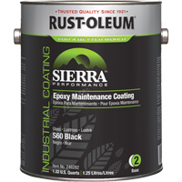 Rev&ecirc;tement dentretien &eacute;poxydique &agrave; base deau Sierra S60 Partie 2 Couche de fond, Gallon, Noir O-Max
