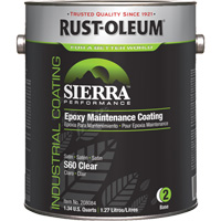 Rev&ecirc;tement dentretien &eacute;poxydique &agrave; base deau Sierra S60 Partie 2 Couche de fond, Gallon, Transparent O-Max