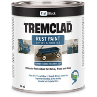 Peinture antirouille &agrave; base d'eau Tremclad, 946 ml, Canette, Noir O-Max