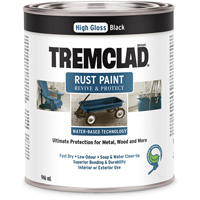 Peinture antirouille &agrave; base d'eau Tremclad, 946 ml, Canette, Noir O-Max