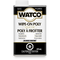 Watco&reg; Wipe-on Poly Stain, 473 ml, Clear, Gloss O-Max