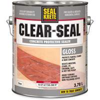 Seal-Krete&reg; Protective Sealer, 3.78 L, Water-Based, Gloss, Clear O-Max