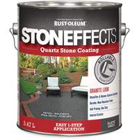 Stoneffects Quartz Stone Coating, 3.78 L, Water-Based, Textured, Grey O-Max