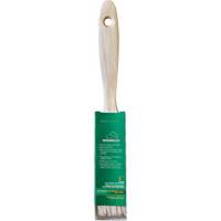 Pinceau pour murs et moulures One Coat, Soie blanche, Manche Bois, Largeur de 1" O-Max