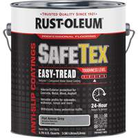 SafeTex&reg; Easy-Tread Acrylic Coating, 1 gal., Water-Based, Flat Finish/Textured, Grey O-Max
