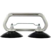 Vacuum Cups - Heavy-Duty Double Cup, 75 lbs. Capacity, 5", Pull-bar, 10" Handle Length O-Max