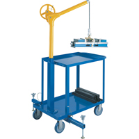 Tall Industrial Lifting Device with Mobile Cart, 500 lbs. (0.25 tons) Capacity O-Max
