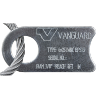 &eacute;lingue de levage &agrave; c&acirc;ble m&eacute;tallique - deux boucles, galvanis&eacute; O-Max